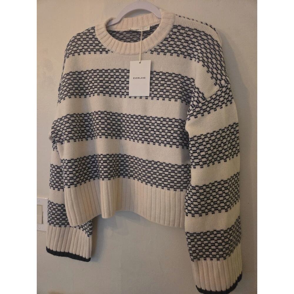 Everlane Nordic Cropped Boxy Crew in Luxe Merino NWT - Picture 6 of 9